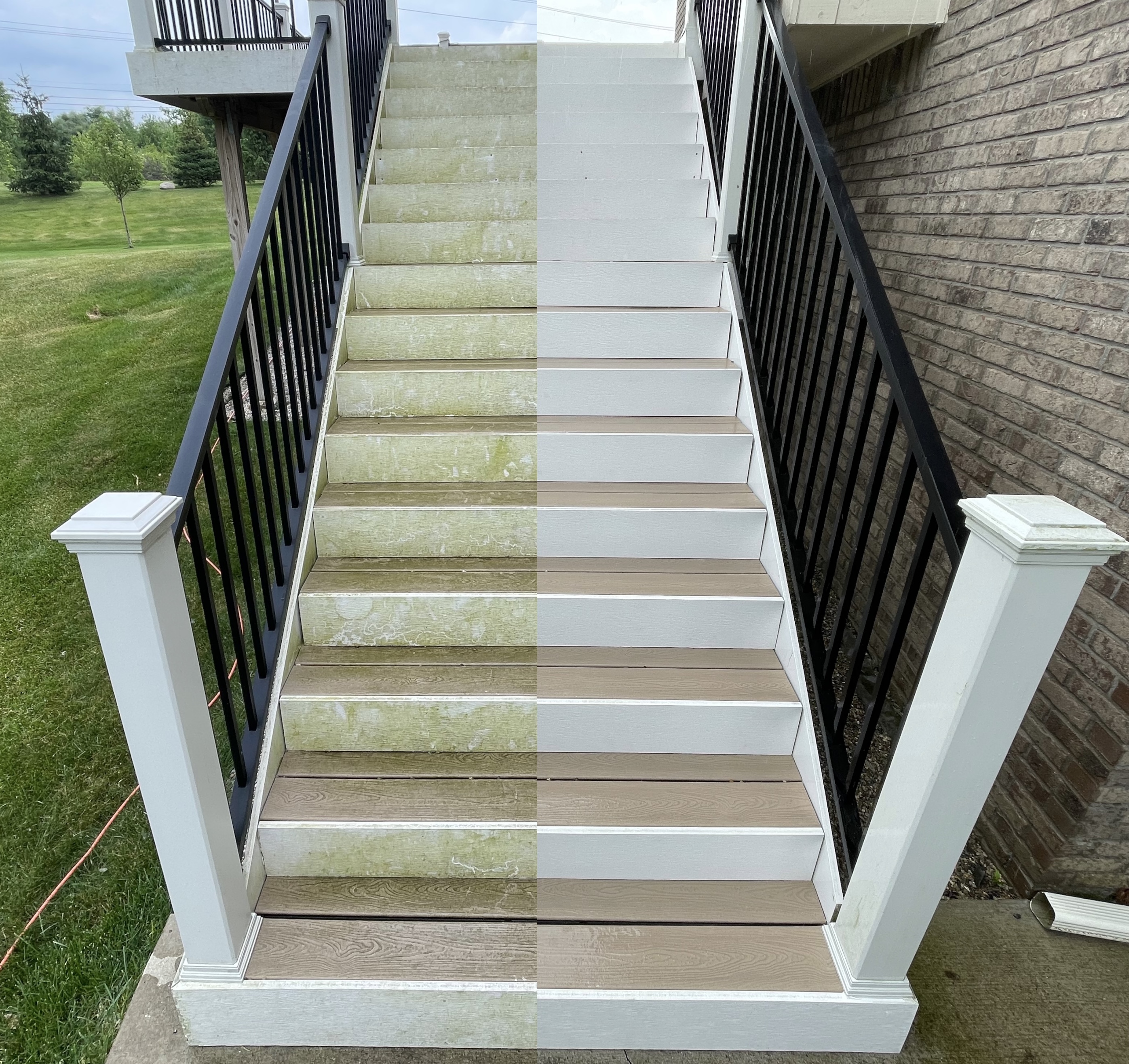 Composite Deck Cleaning Before & After
