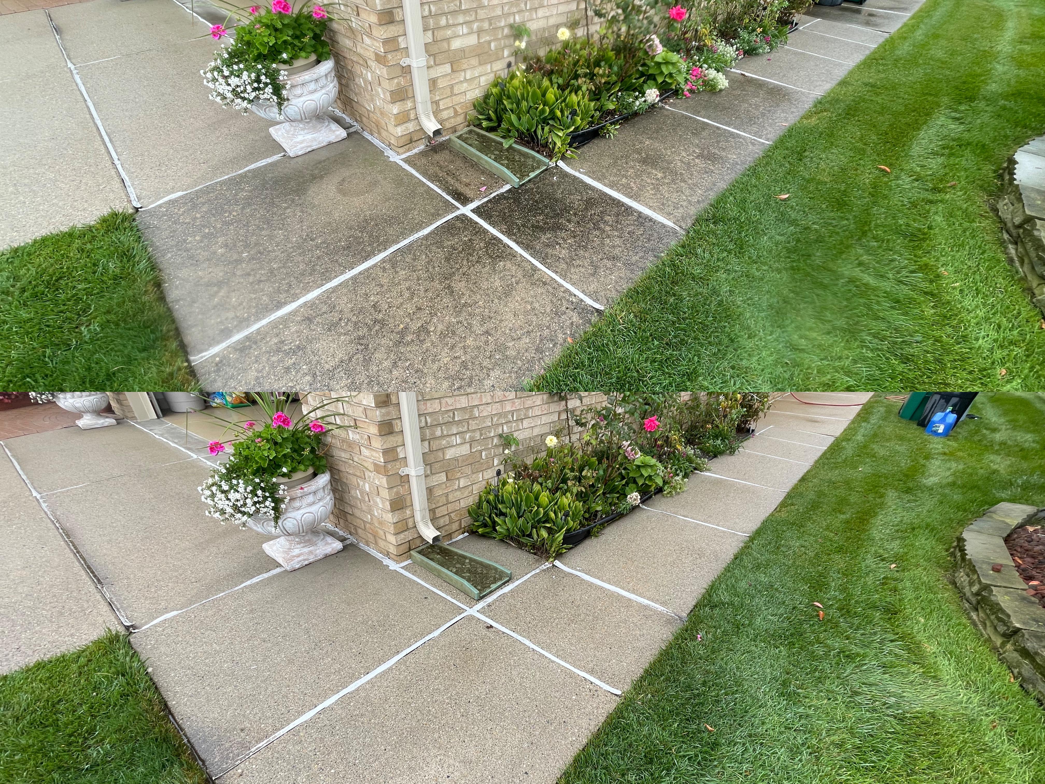 Sidewalk Cleaning Before & After
